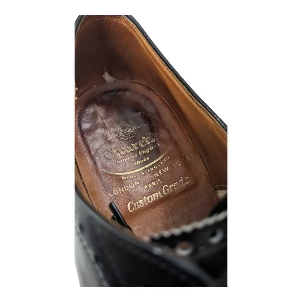 Church's Custom Grade Wingtip Oxford‎ Lace Up Dress Shoes England 8.5 D Black